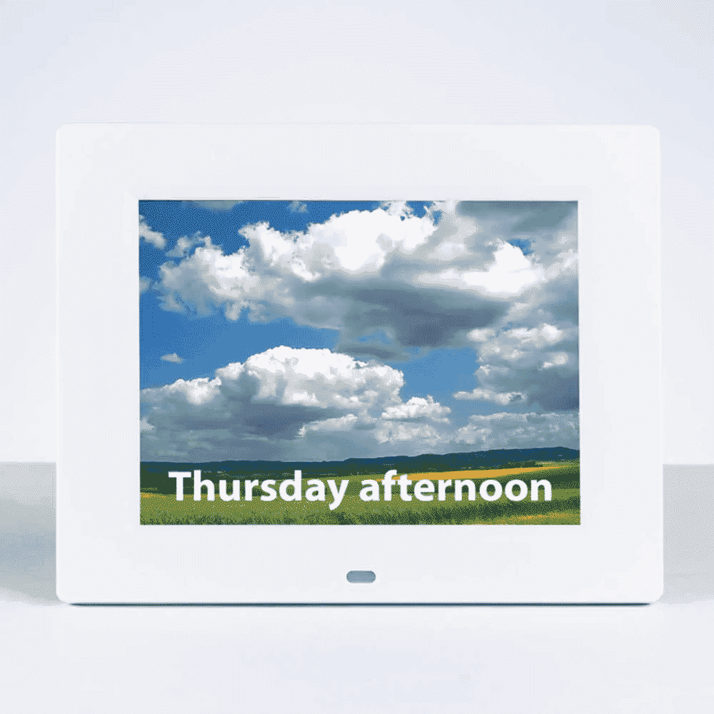 rosebud reminder clock day