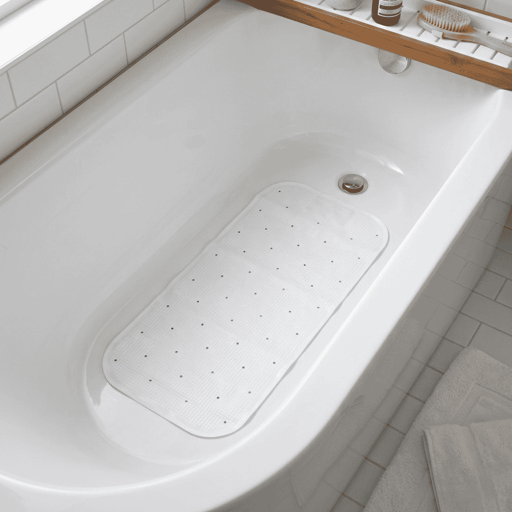 rubber bathmat in bath