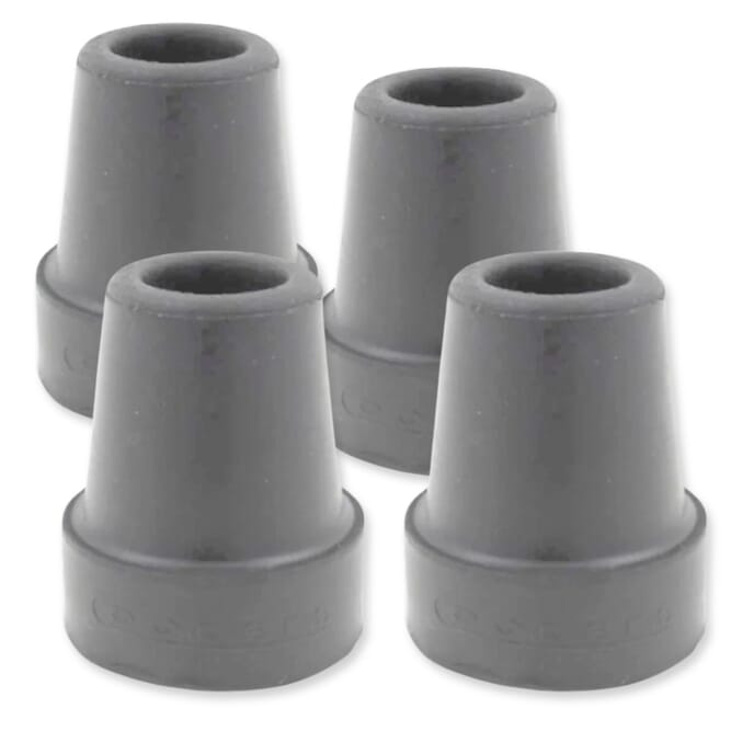 rubber ferrules 28mm grey pack of 4