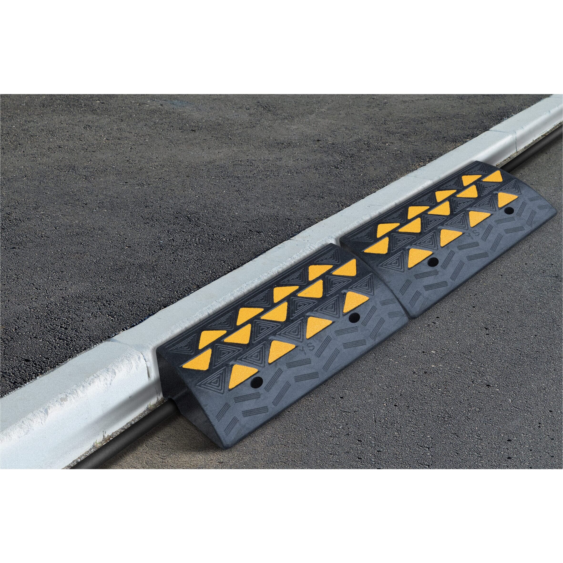 rubber kerb ramp in use