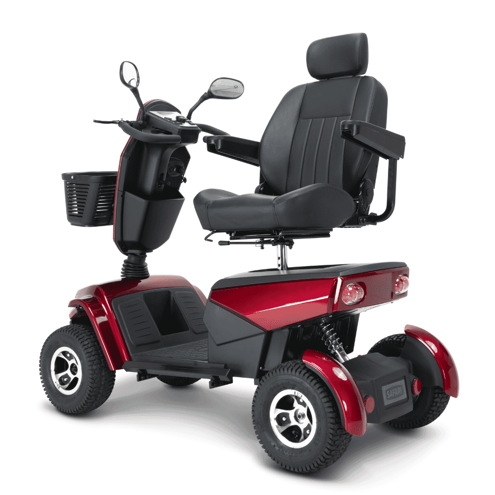 safari mobility scooter red swivel seat
