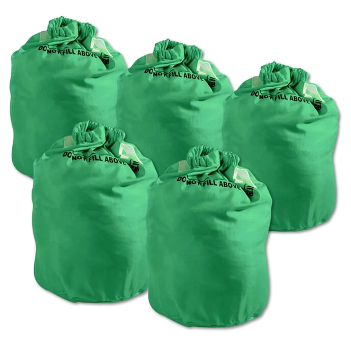 safeknot eco laundry bag green pack of 5