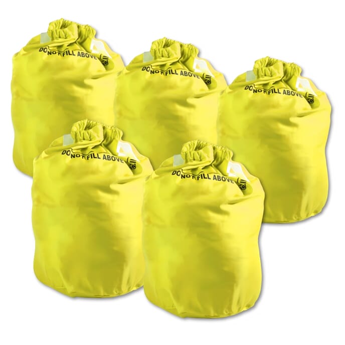 safeknot eco laundry bag yellow pack of 5