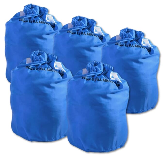 safeknot laundry bag blue pack of 5