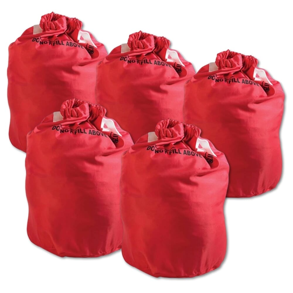 safeknot laundry bag red pack of 5