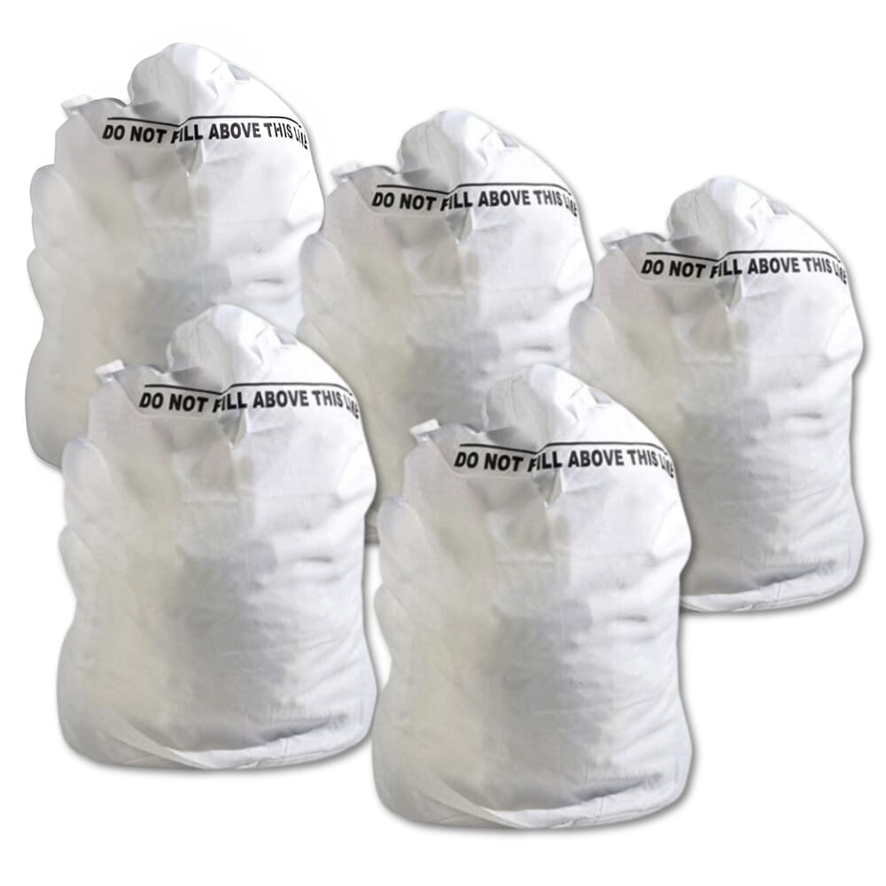 safeknot laundry bag white pack of 5