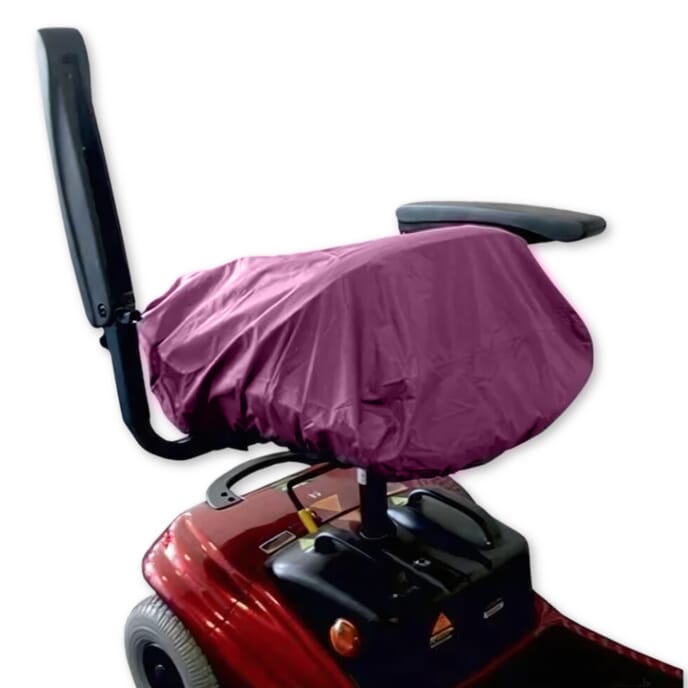 scooter seat cover with headrest maroon