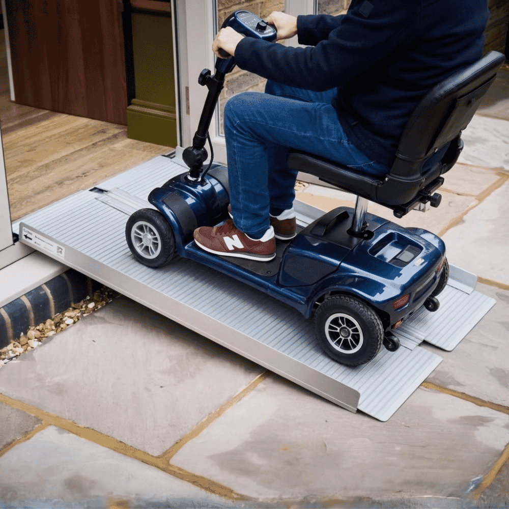 scooter suitcase ramp in use