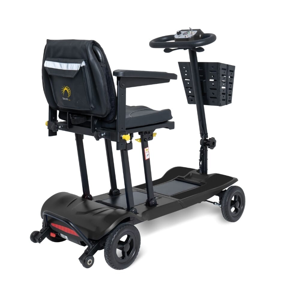 scooterpac atom fold mobility scooter black back