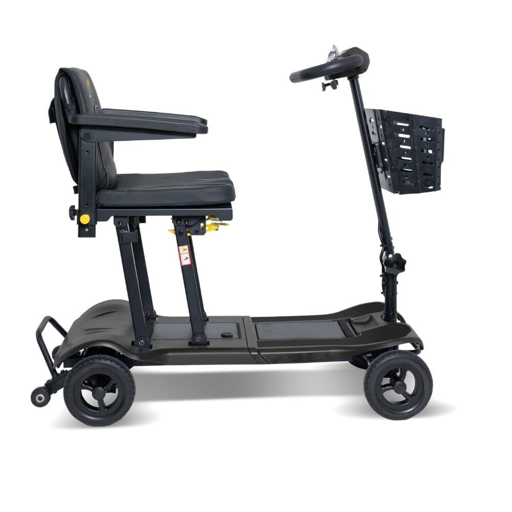 scooterpac atom fold mobility scooter black side