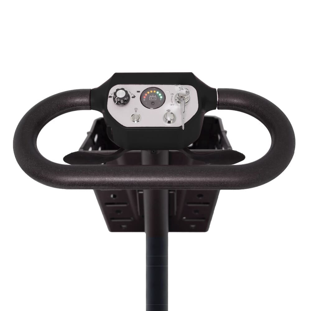 scooterpac atom fold mobility scooter black tiller