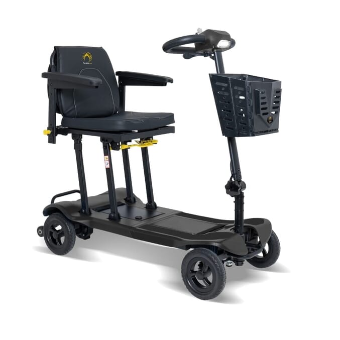 scooterpac atom fold mobility scooter black