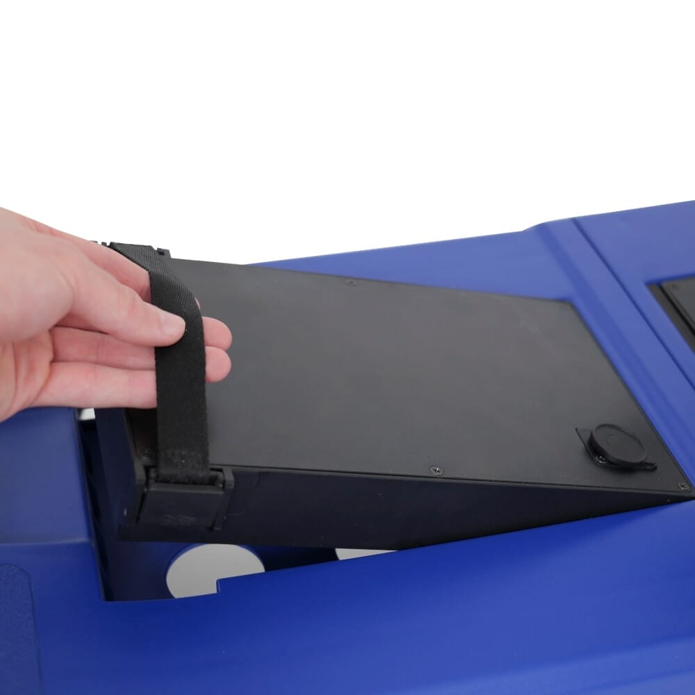 scooterpac atom fold mobility scooter marine blue battery