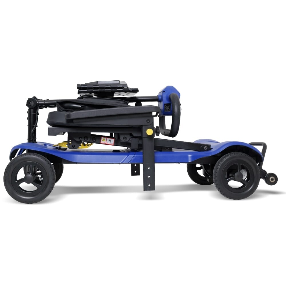 scooterpac atom fold mobility scooter marine blue folded