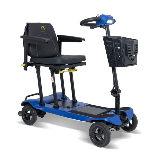 scooterpac atom fold mobility scooter marine blue