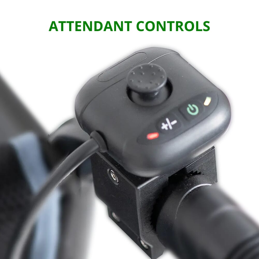 scooterpac atom power folding powerchair attendant controls