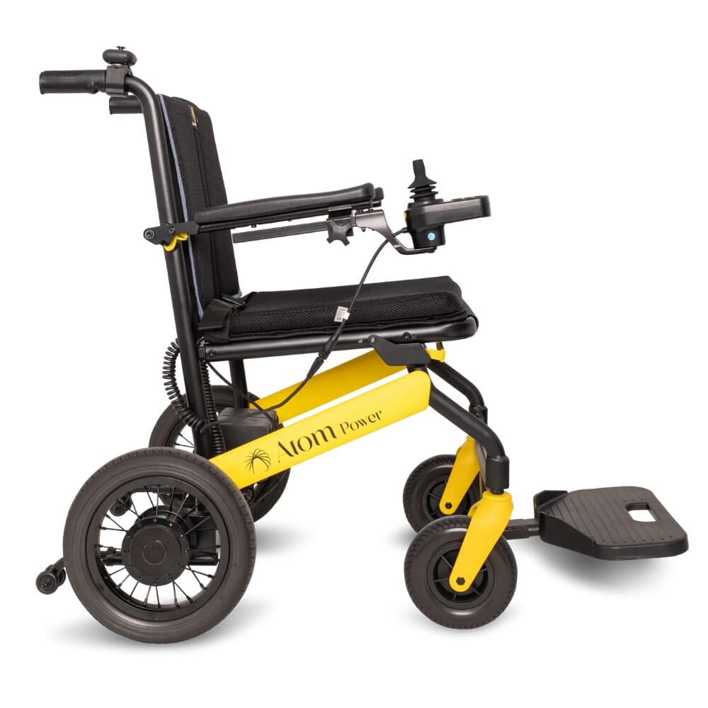 scooterpac atom power folding powerchair side