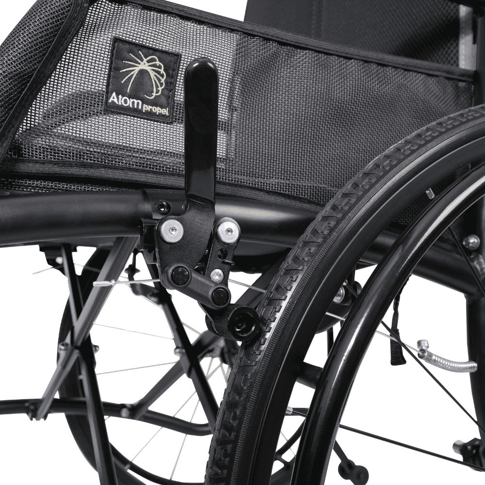 scooterpac atom self propelled wheelchair hand brake
