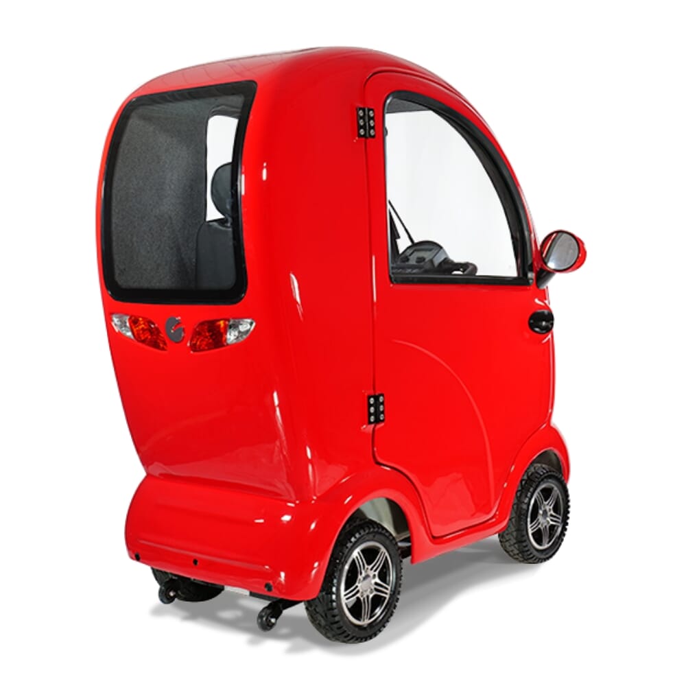 scooterpac cabin car cherry red back