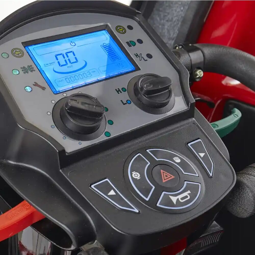 scooterpac cabin car cherry red controls