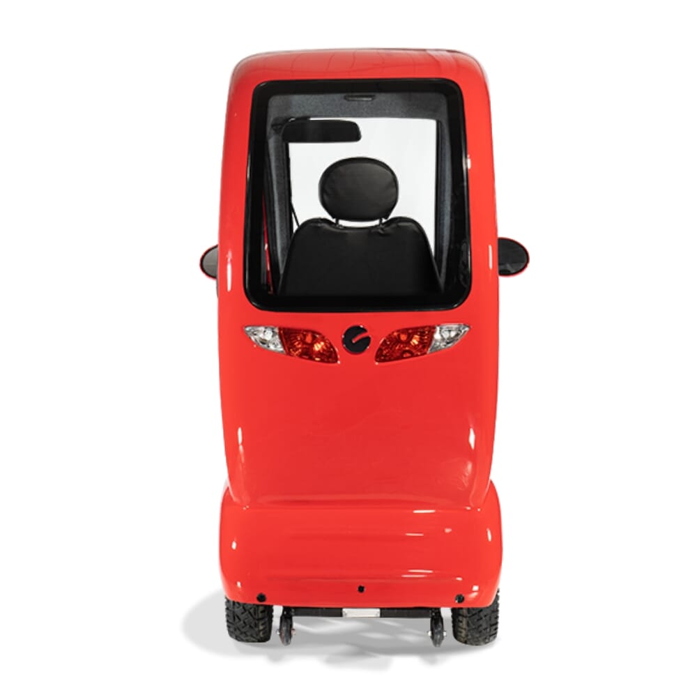 scooterpac cabin car cherry red rear