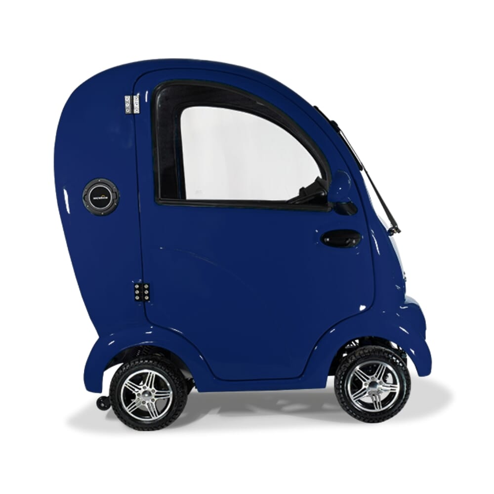 scooterpac cabin car night blue side