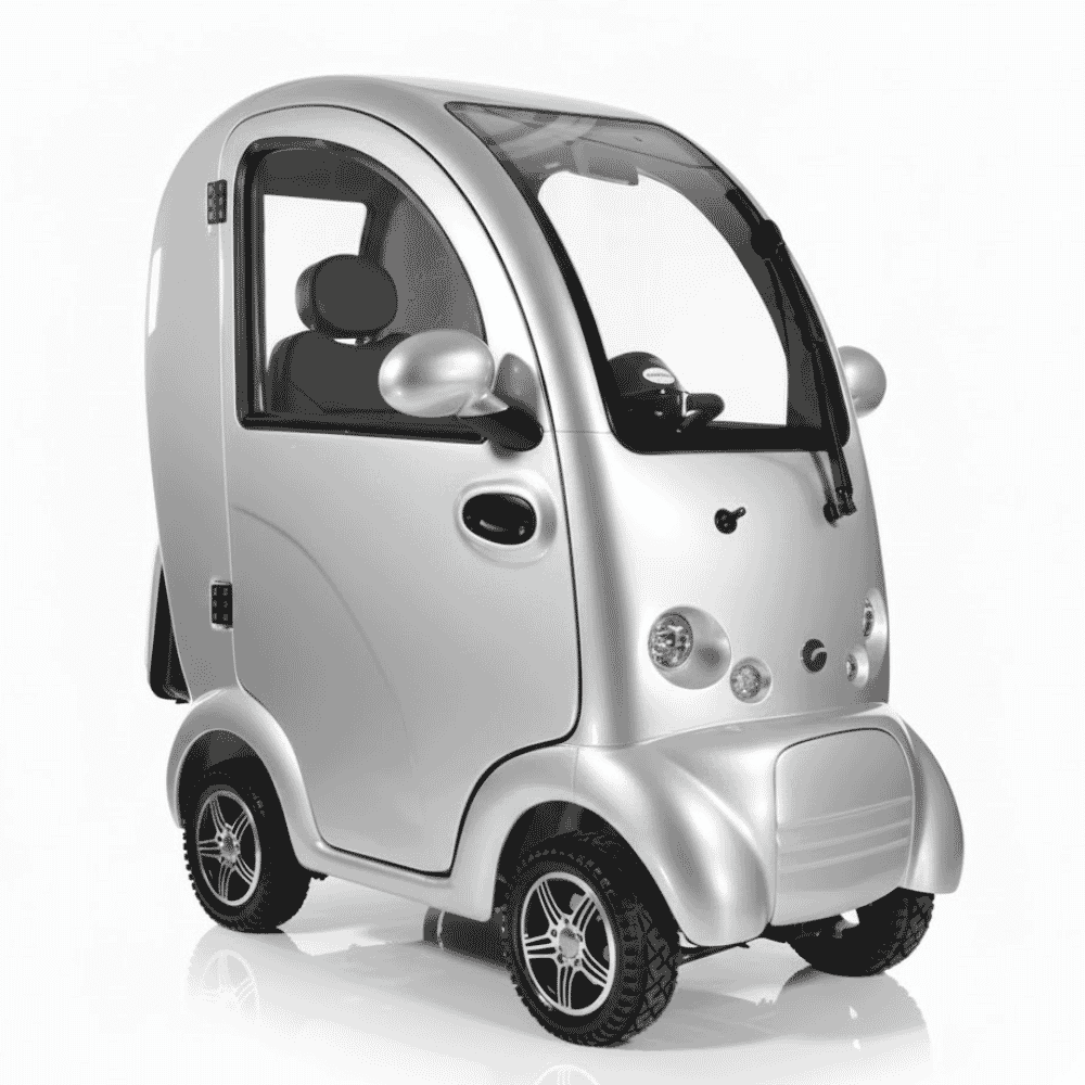 Scooterpac Deluxe Cabin Car - Silver Plate