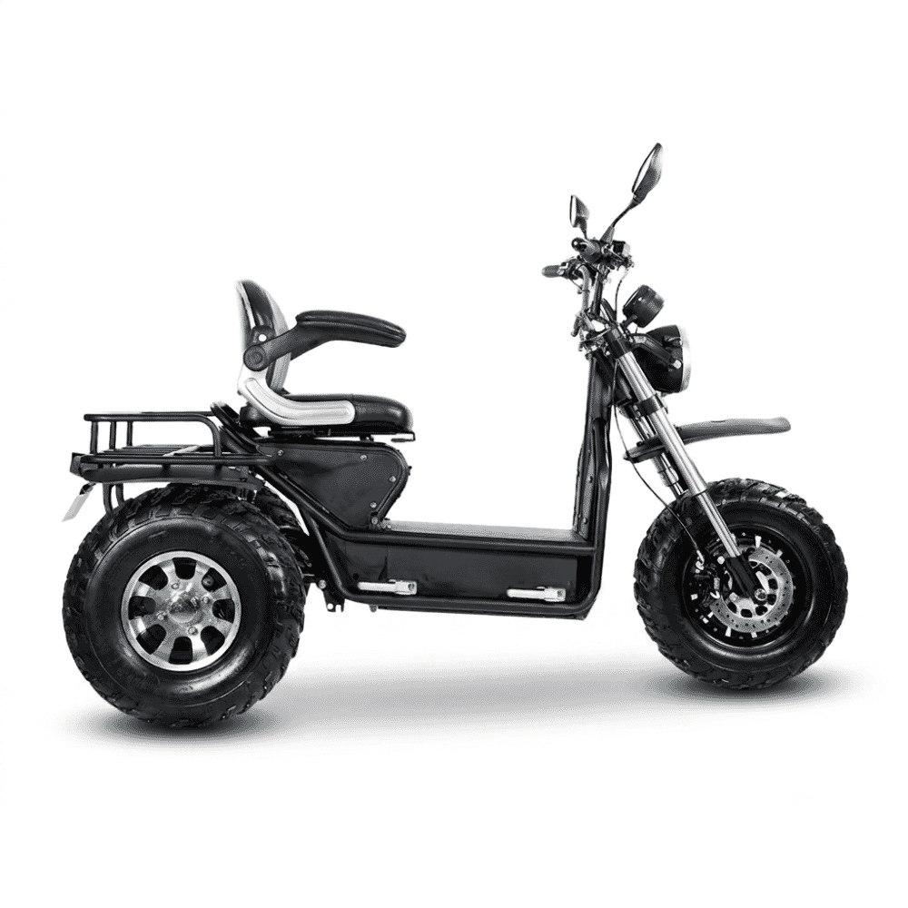 scooterpac invader off road mobility scooter black side