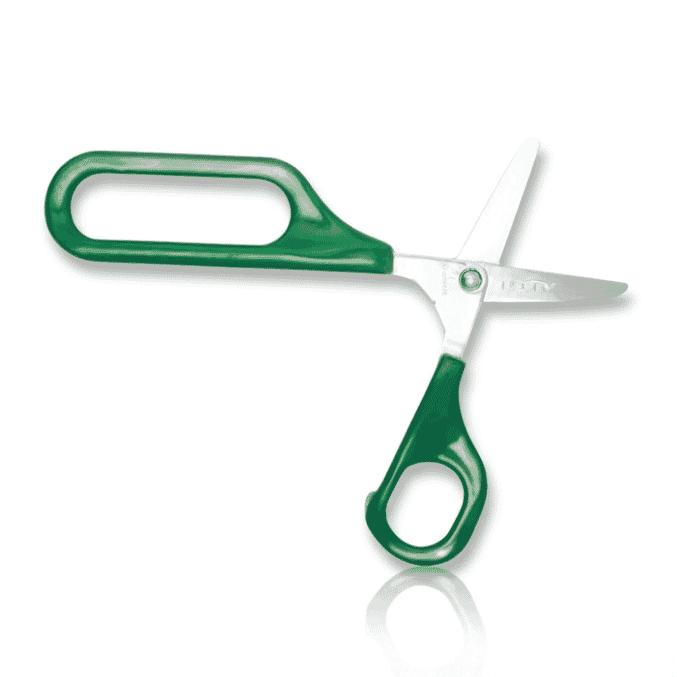 self opening long loop scissors l h 45mm round end