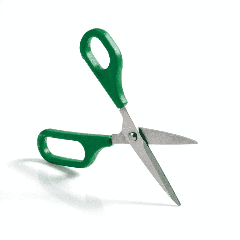 self opening long loop scissors l h 75mm pointed