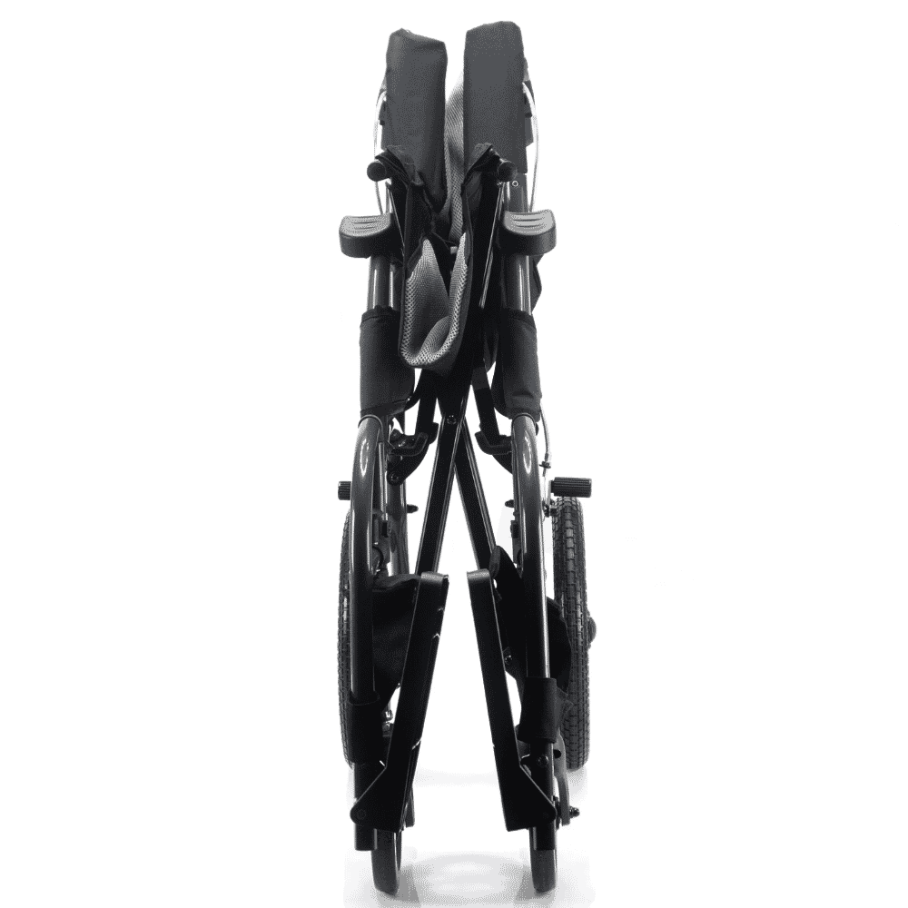 self propelled lightweight wheelchair folded