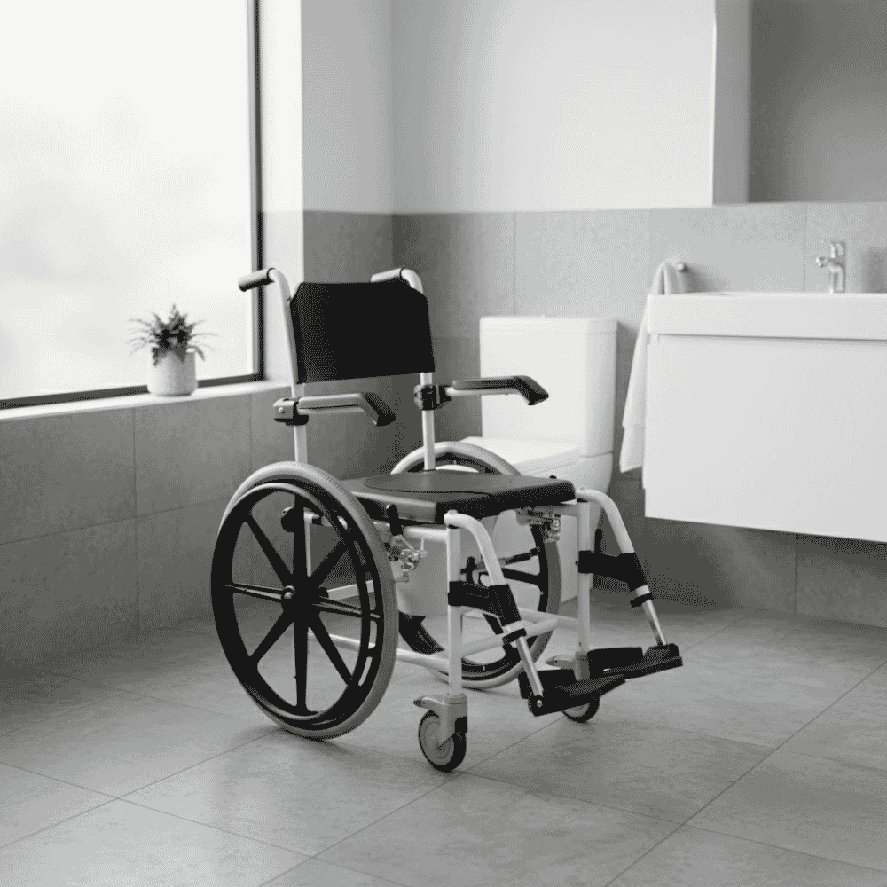 self propelled shower commode chair bathroom