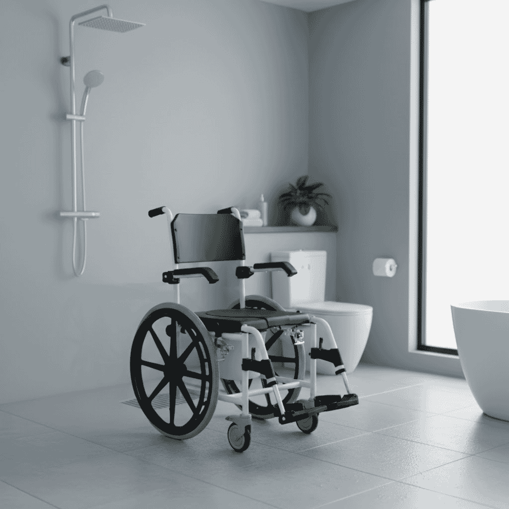 self propelled shower commode chair lifestyle