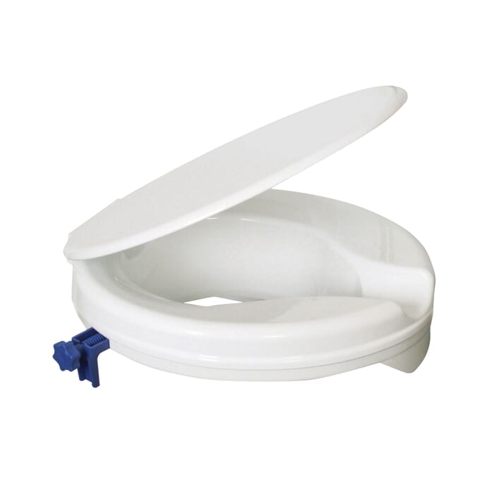senator plastic raised toilet seat 5cm with lid
