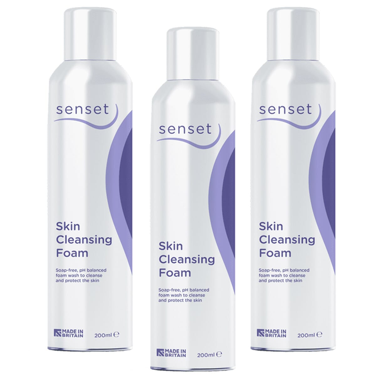 senset cleansing foam 200ml triple pack