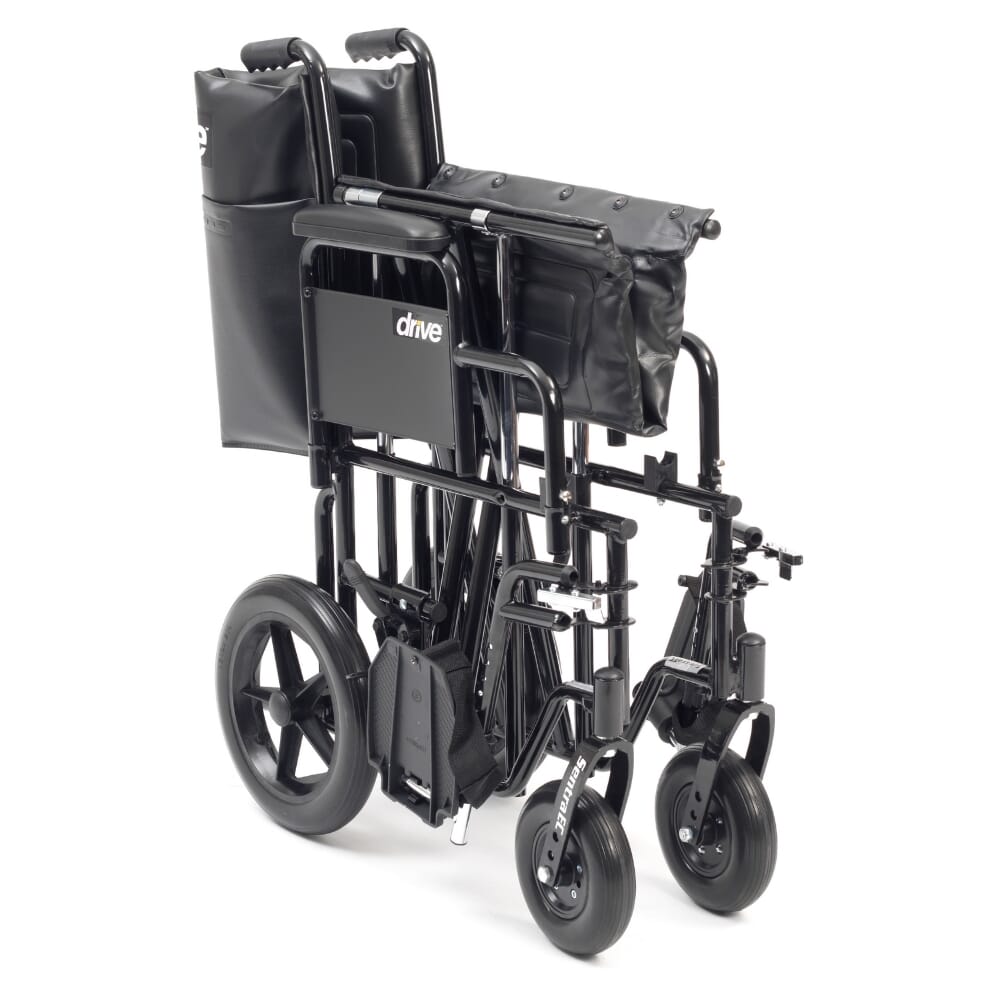 sentra bariatric transit wheelchair folded