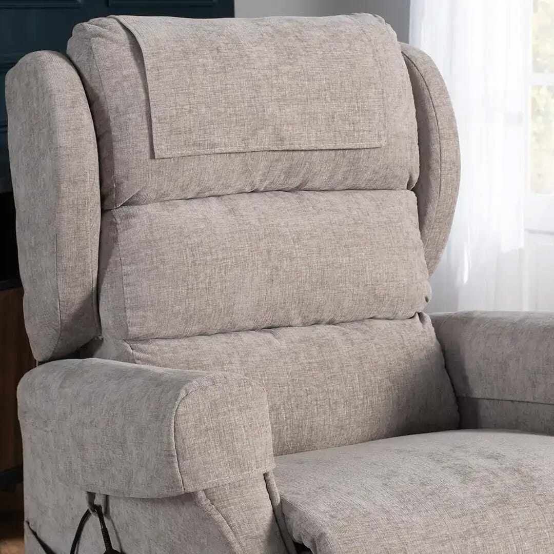 serenita luxury compact rise and recline chair headrest
