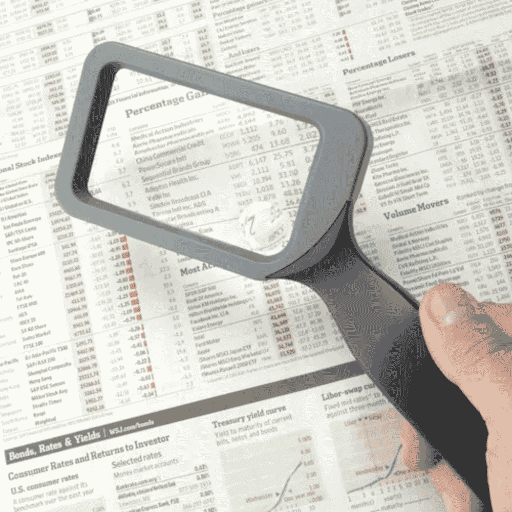 Shatter Resistant Rectangular Magnifying Glass