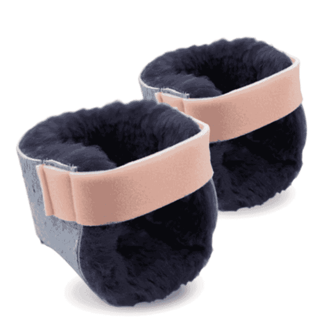 sheep skin heel protectors pair