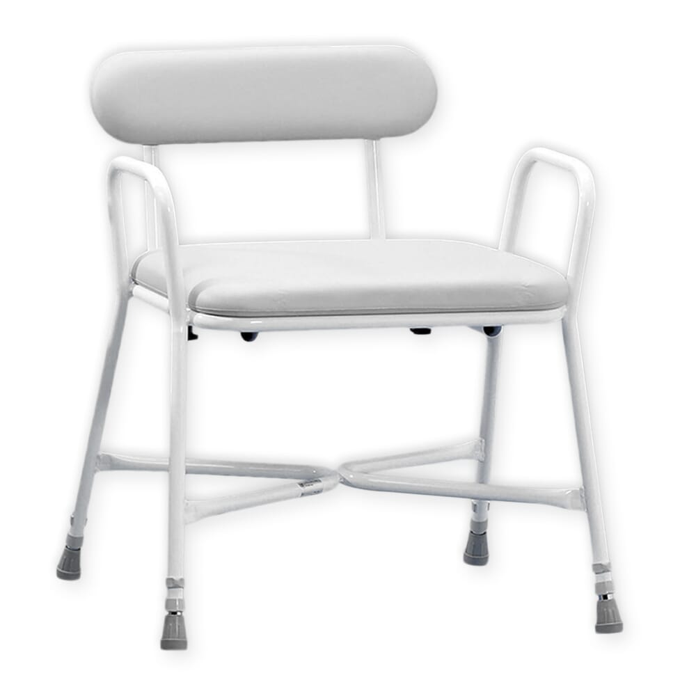 sherwood plus bariatric shower stool with adjustable padded back