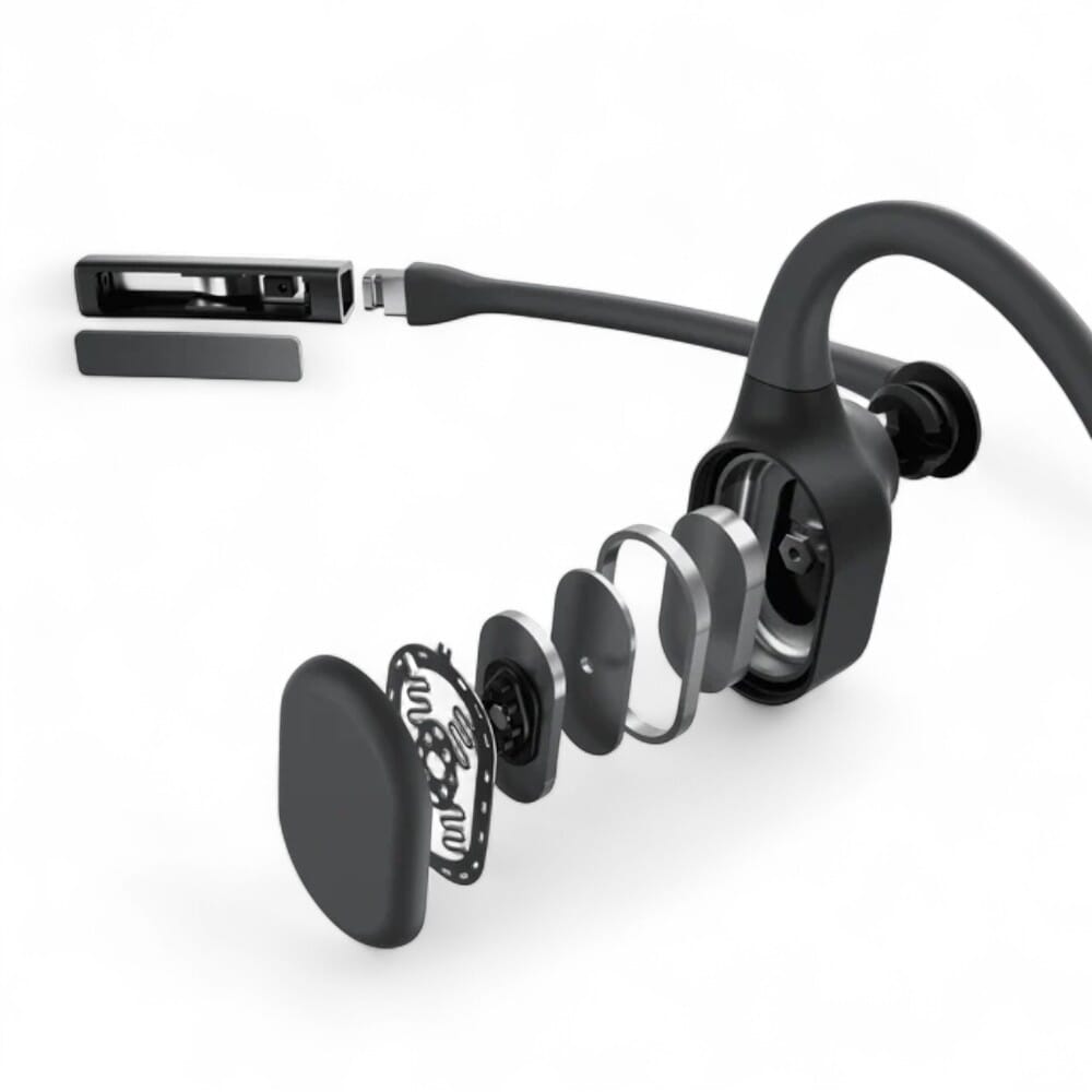 shokz opencomm2 headset inside