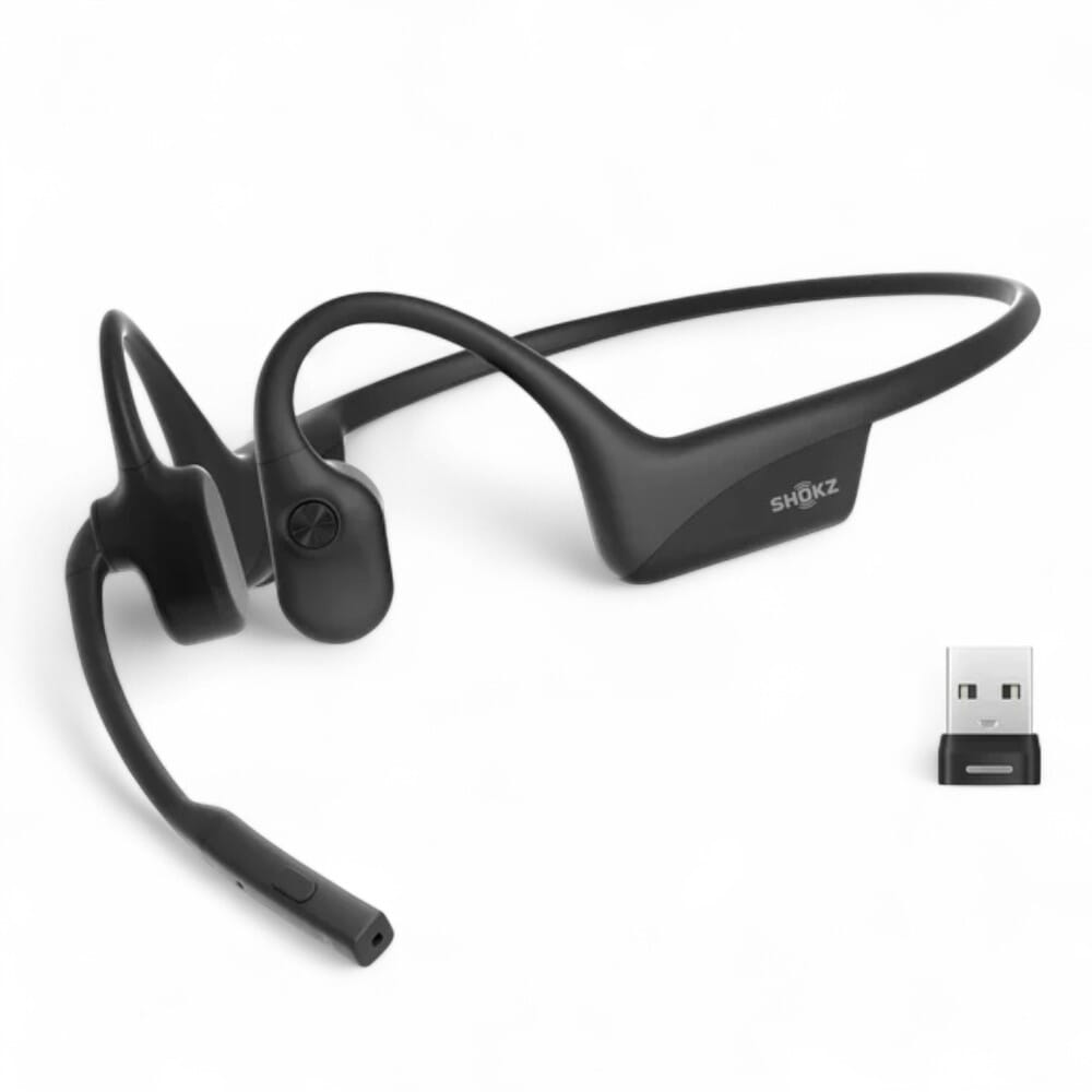 shokz opencomm2 headset with usb a dongle