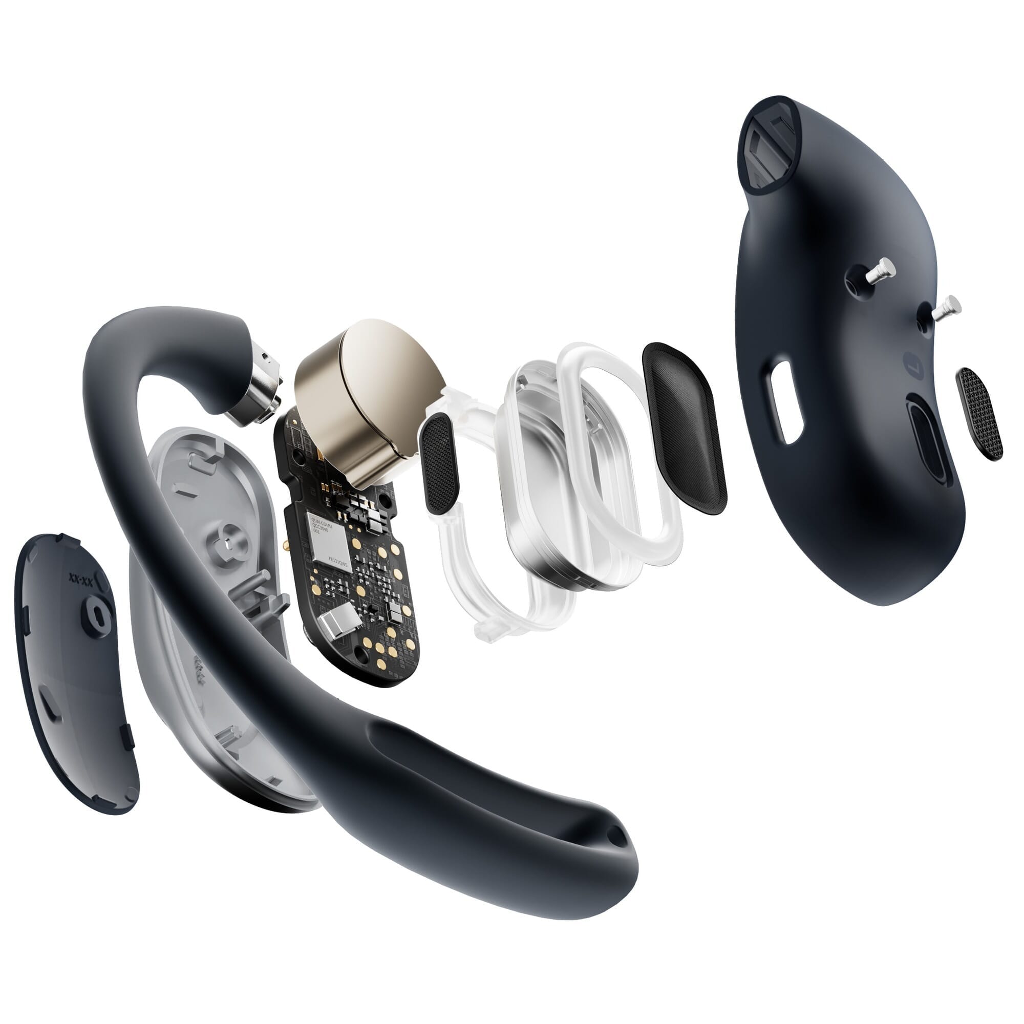 shokz openfit air earbuds black inside