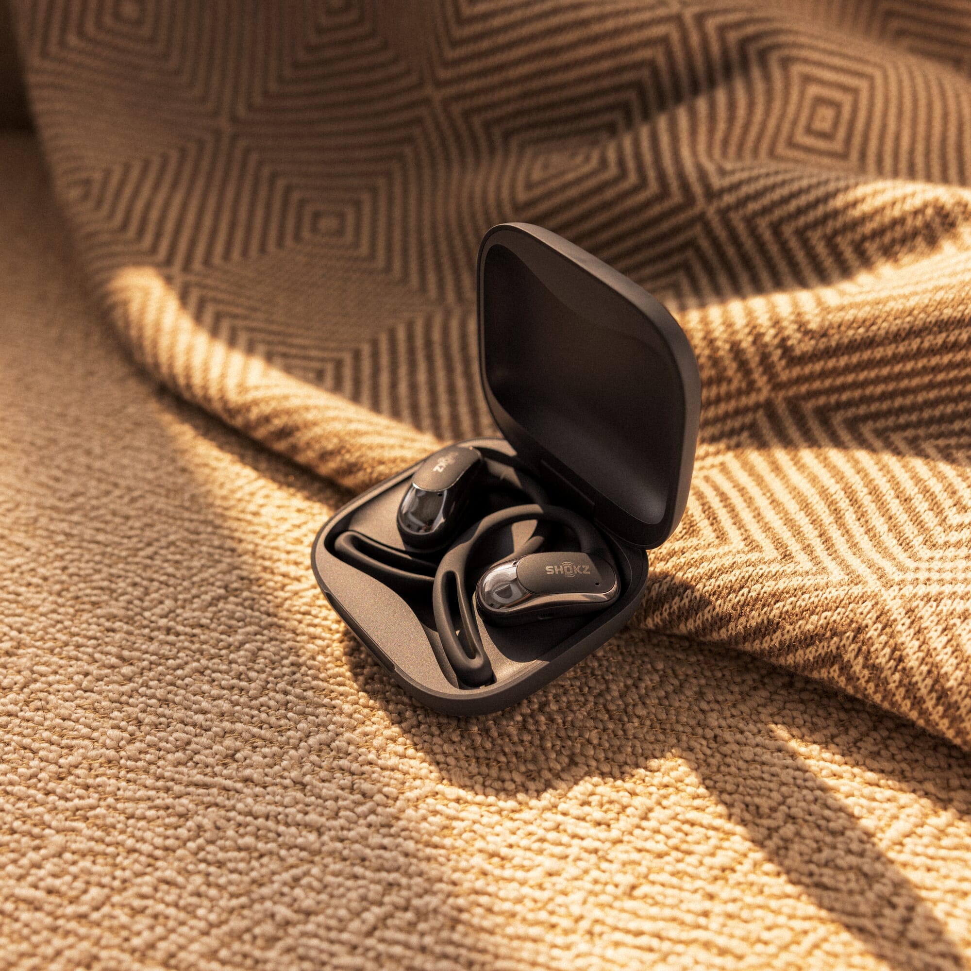 shokz openfit air earbuds black lifestyle