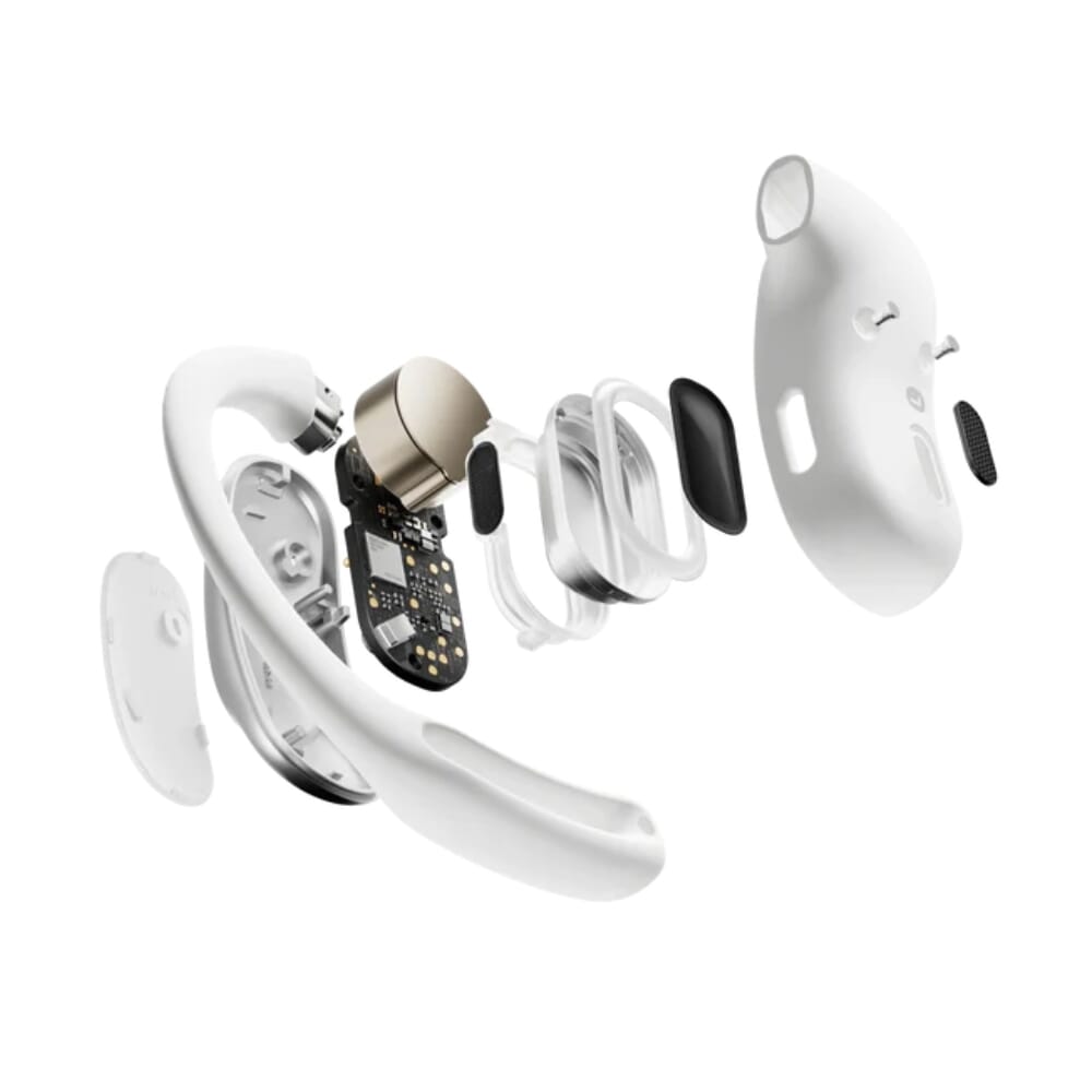 shokz openfit air earbuds white inside