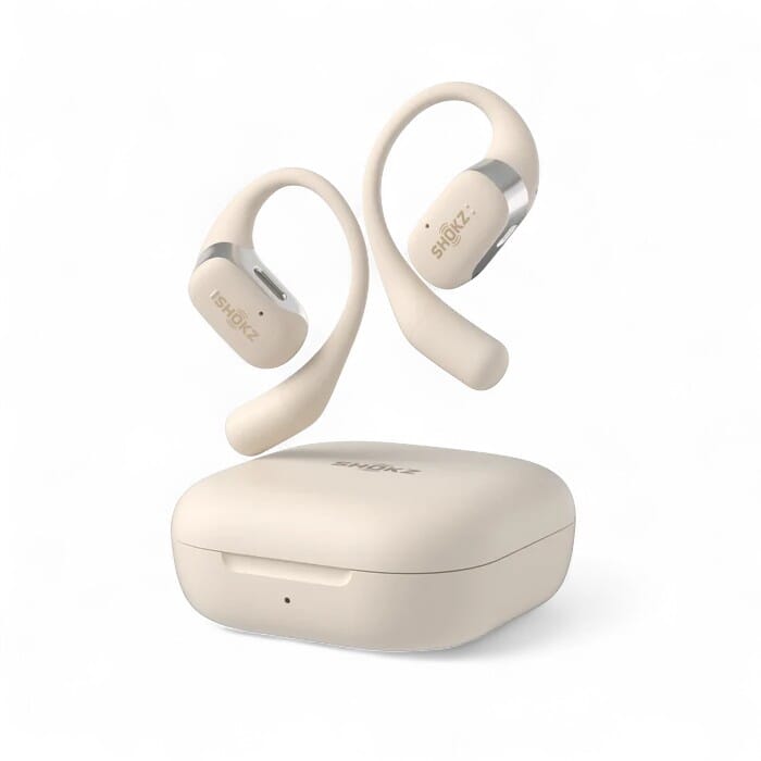shokz openfit earbuds beige