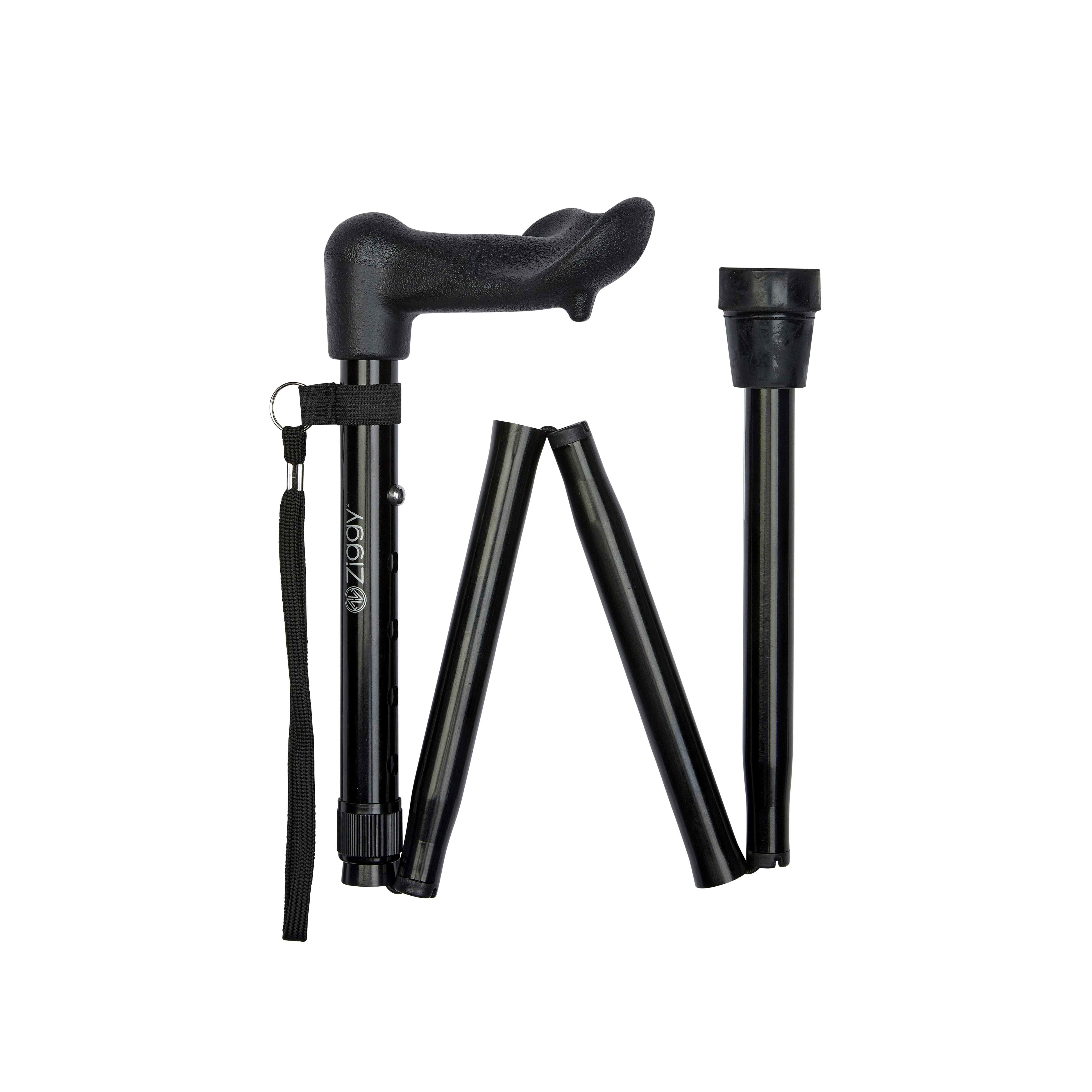 Short Anatomical Handle Folding Stick