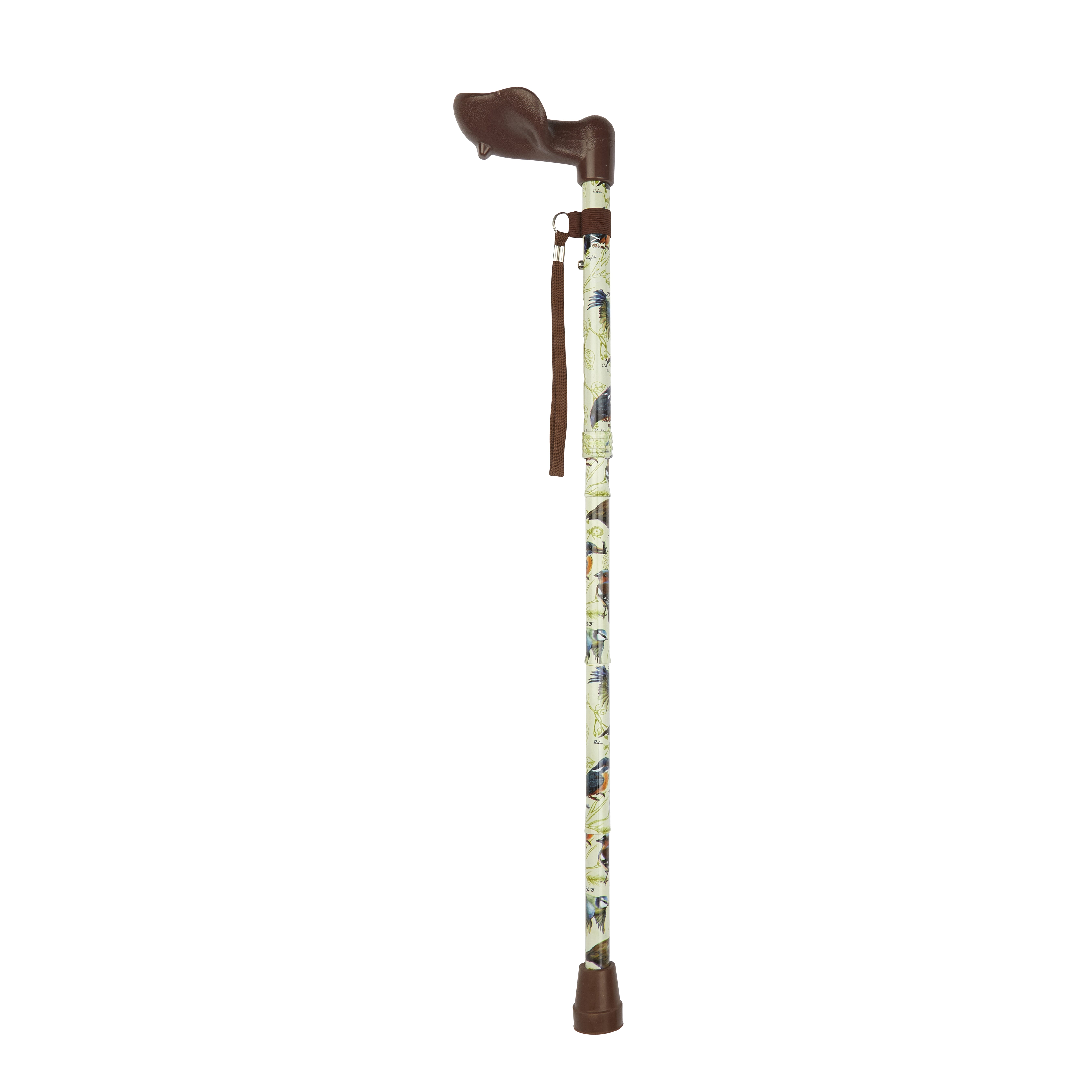 short anatomical handle folding stick garden birds left hand