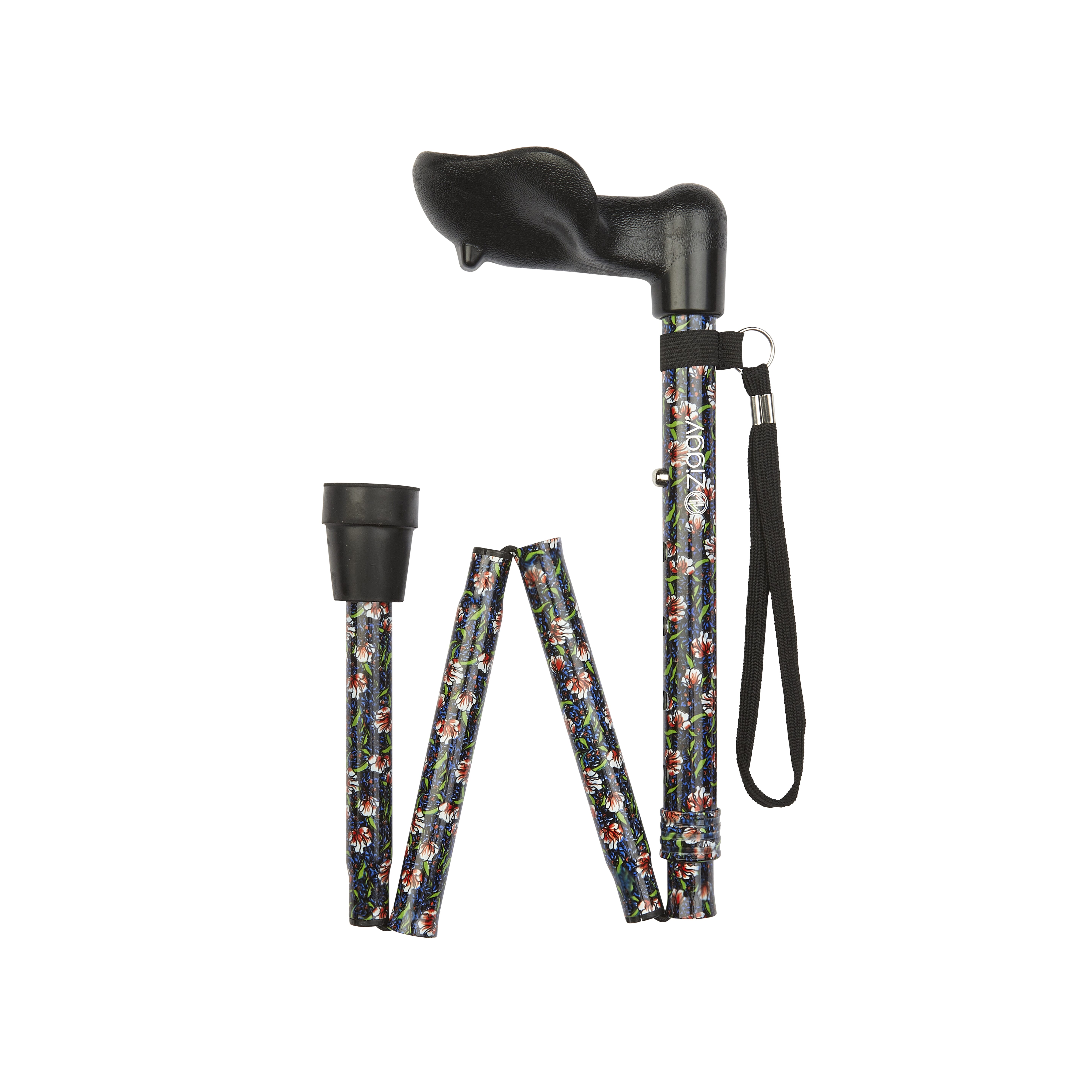 short anatomical handle folding stick morris left hand folded