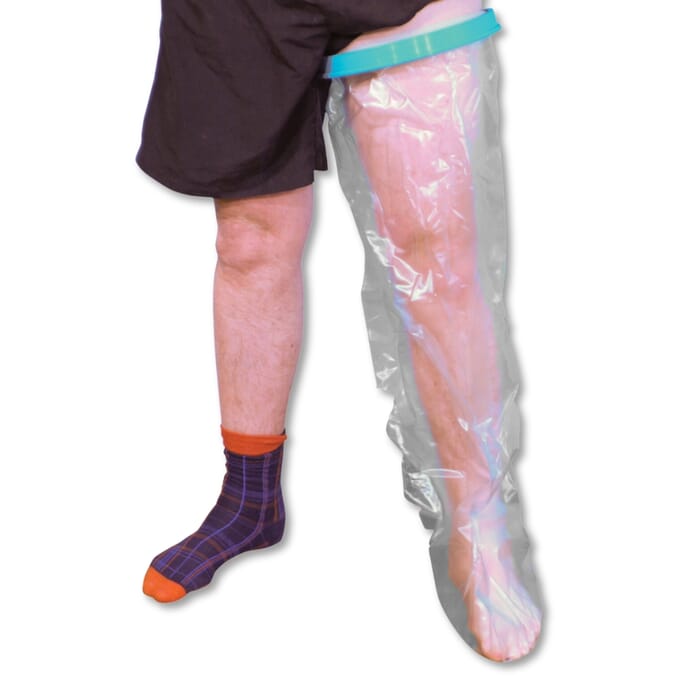 shower bath cast protector long leg adult size